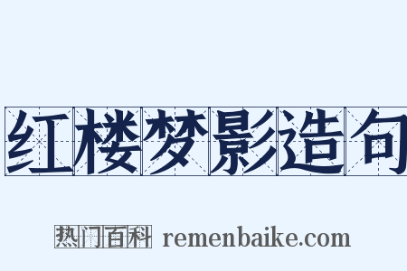 红楼梦影造句是什么意思的图片